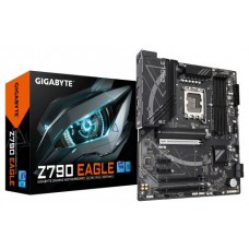 GIGABYTE Z790 EAGLE Placa base - Compatible con procesadores Intel Core de 14ª generación, VRM de 12+1+1 fases, hasta 7600 MHz DDR5 (OC), 3xPCIe 4.0 M.2, LAN 2,5 GbE, USB 3.2 Gen 2