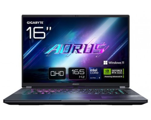 GIGABYTE AORUS ELITE 16 BWH Portátil Gaming - 16,0“, 165Hz WQXGA, Intel Ultra 9 275HX, NVIDIA RTX 5070, 32GB DDR5 5600MHz, 1TB Gen4 SSD, Win 11 Home, Garantía de 2 años, Dolby Atmos, ELITE 16 BWHC3ESC64SH