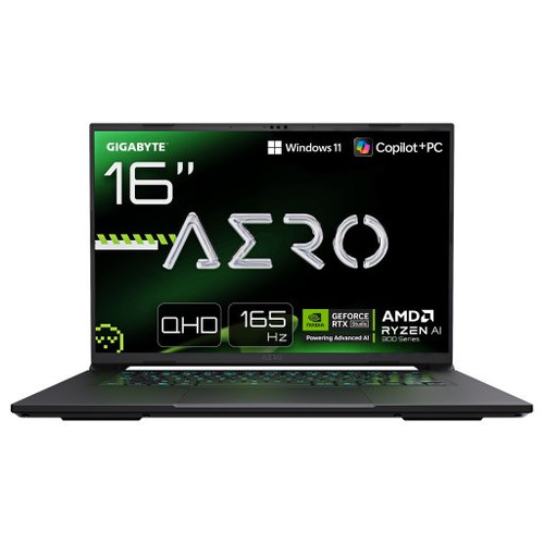 GIGABYTE AERO X16 1VH93ESC64AH Copilot+ PC AMD Ryzen AI 7 350 Port&aacute;til 40,6 cm (16") WQXGA 32 GB DDR5-SDRAM 1 TB SSD NVIDIA GeForce RTX 5060 Wi-Fi 6E (802.11ax) Windows 11 Home Gris