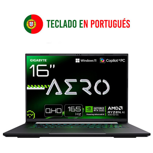 PORTATIL GIGABYTE AERO X16 2WHA3PTC65AH R9-370HX 32GB 1TB RTX5070 16" W11H-DI194 PORTATIL GIGABYTE AERO X16 2WHA3PTC65AH R9-370HX 32GB 1TB RTX5070 16" W11H