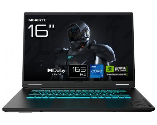 GIGABYTE PORTATIL GAMING A16 CWHI3ES864SD,I7-13620H,32GB DDR5,SSD 1TB,16” 16.0 FHD+ 165HZ,RTX5070/8GB,FREEDOS