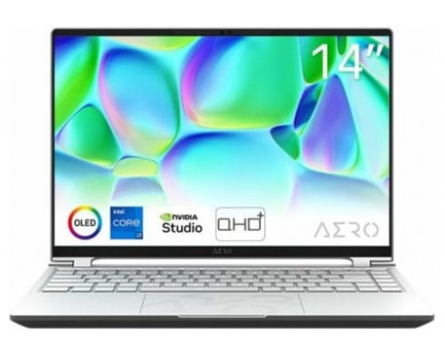 GIGABYTE PORTATIL AERO 14 OLED BMF-H2ESBB3SH,i7-13620H,32GB DDR5,SSD 512GB,14.0" THIN BEZEL 2.8K QHD+,RTX4050/6GB,W11HOME