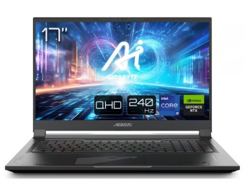 AORUS 17X AZF-D5ES665SH ordenador portatil Portátil 43,9 cm (17.3") Quad HD Intel® Core™ i9 i9-13980HX 32 GB DDR5-SDRAM 2 TB SSD NVIDIA GeForce RTX 4070 Wi-Fi 6E (802.11ax) Windows 11 Home Negro