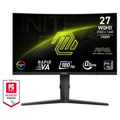 MSI MONITOR MAG 275CQRF QD E2. 27". CURVO 1500R. 2560X1440. 180HZ. NEGRO-MR53 MSI MONITOR MAG 275CQRF QD E2. 27". CURVO 1500R. 2560X1440. 180HZ. NEGRO