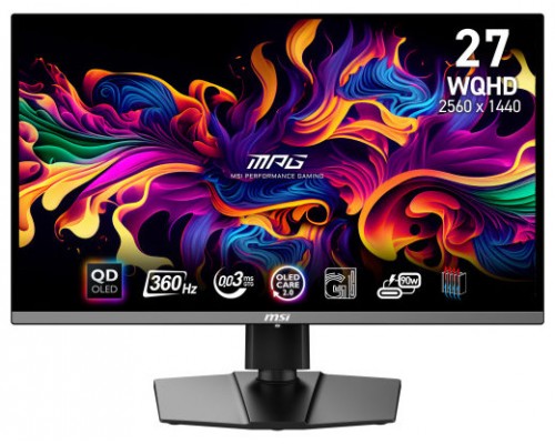MSI MPG 271QRX QD-OLED pantalla para PC 67,3 cm (26.5") 2560 x 1440 Pixeles Wide Quad HD QDOLED Negro
