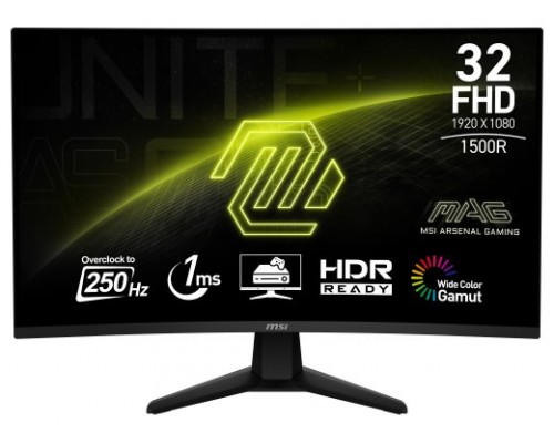 MSI MAG 32C6X pantalla para PC 80 cm (31.5") 1920 x 1080 Pixeles Full HD Negro