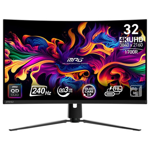 MSI MPG 321CURX QD-OLED pantalla para PC 80 cm (31.5") 3840 x 2160 Pixeles 4K Ultra HD Negro