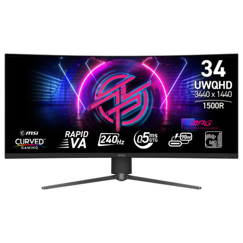 MSI MPG 346CQRF X24 pantalla para PC 86,4 cm (34") 3440 x 1440 Pixeles UltraWide Quad HD Negro