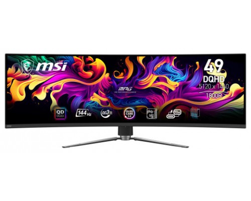 MSI MPG 491CQP QD-OLED pantalla para PC 124,5 cm (49") 5120 x 1440 Pixeles DQHD QDOLED Negro