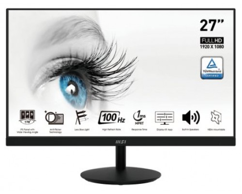 MSI Pro MP271A pantalla para PC 68,6 cm (27") 1920 x 1080 Pixeles Full HD Negro