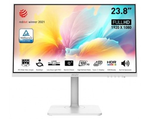 MSI Modern MD2412PW pantalla para PC 60,5 cm (23.8") 1920 x 1080 Pixeles Full HD Blanco