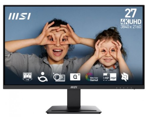 MSI Pro MP273U pantalla para PC 68,6 cm (27") 3840 x 2160 Pixeles 4K Ultra HD Negro