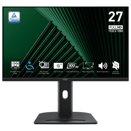 MSI MONITOR PRO MP275PG. 27" IPS PLANO. 1920x1080. 100Hz. NEGRO-MR14 MSI MONITOR PRO MP275PG. 27" IPS PLANO. 1920x1080. 100Hz. NEGRO