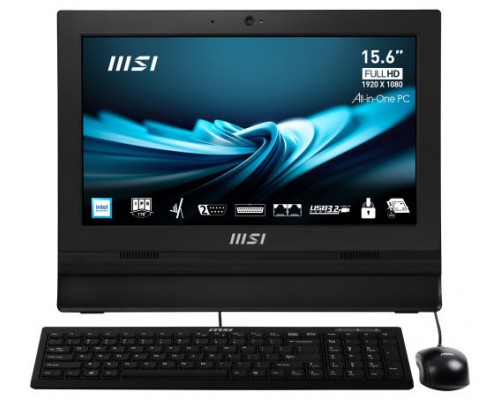 MSI Pro AP162T ADL-042XEU All-in-One PC Intel® N N100 39,6 cm (15.6") 1920 x 1080 Pixeles Pantalla táctil PC todo en uno 8 GB DDR4-SDRAM 256 GB SSD Wi-Fi 6E (802.11ax) Negro-MR39 MSI Pro AP162T ADL-042XEU All-in-One PC Intel® N N100 39,6 cm (15.6") 1920 x 1080 Pixeles Pantalla táctil PC todo en uno 8 GB DDR4-SDRAM 256 GB SSD Wi-Fi 6E (802.11ax) Negro