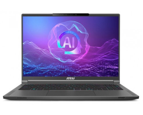 MSI PORTATIL CREATOR A16 AI+ A3XVGG-239ES. 16" UHD+ (3840x2400) MINI LED 120HZ. . AMD RYZEN AI 9 HX 370. RTX 4070 GDDR6 8GB. LPDDR5. 1TB NVME PCIE SSD. W11 PRO. GRIS