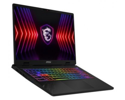 MSI PORTATIL CROSSHAIR 16 HX D14VFKG-254XES. 16" FHD+(1920 x 1200) 144HZ. I7-14650HX Processor. RTX 4060 GDDR6 8GB. DDR5 16GB*2. 1TB SSD. SIN S.O.