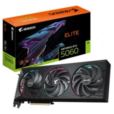 GIGABYTE AORUS GeForce RTX 5060 ELITE 8G Tarjeta Gráfica - 8GB GDDR7, 128bit, PCI-E 5.0, 2722 MHz Frecuencia del núcleo, 3 x DisplayPort, 1 x HDMI, GV-N5060AORUS E-8GD