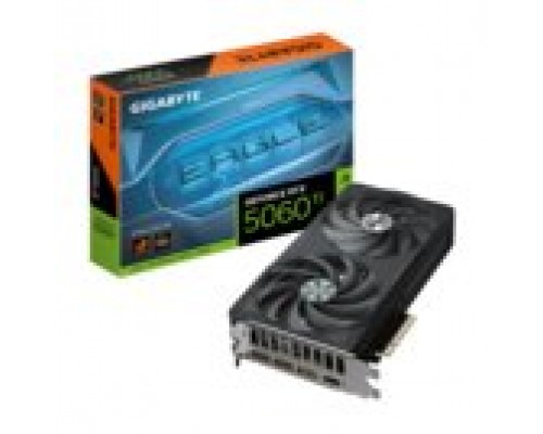 GIGABYTE GeForce RTX 5060 EAGLE MAX OC 8G Tarjeta Gráfica – 8 GB GDDR7, 128 bits, PCI-E 5.0, frecuencia de núcleo 2550 MHz, 3 x DisplayPort, 1 x HDMI, NVIDIA DLSS 4, GV-N5060EAGLEMAX OC-8GD 1.0