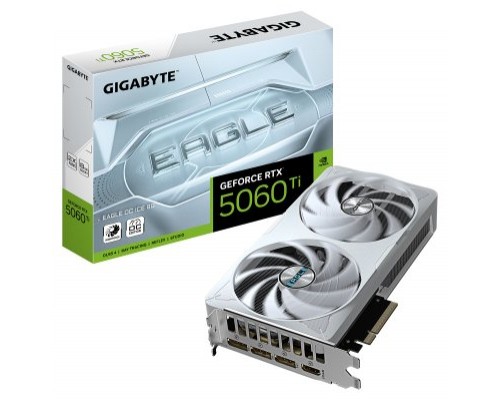 TARJETA GRAFICA GIGABYTE RTX 5060 TI EAGLE ICE OC 8GB GDDR7 BLANCO