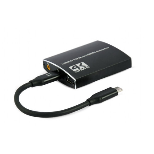 ADAPTADOR USB-C A DOBLE HDMI 4K 60HZ NEGRO-DI11 ADAPTADOR USB-C A DOBLE HDMI 4K 60HZ NEGRO