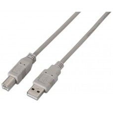 Aisens Cable USB 2.0 impresora A/M-B/M beige 1.8m