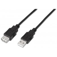 CABLE USB AISENS USB2.0 A/M - A/H 1.0M NEGRO