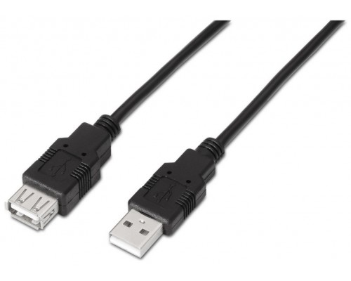 CABLE USB AISENS USB2.0 A/M - A/H 1.0M NEGRO
