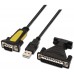 Aisens Conversor USB A/M-RS232 DB/9M/25M negr 1.8m