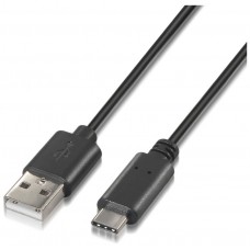 Aisens Cable USB 2.0 3A  USB-C/M-A/M negro 2.0m