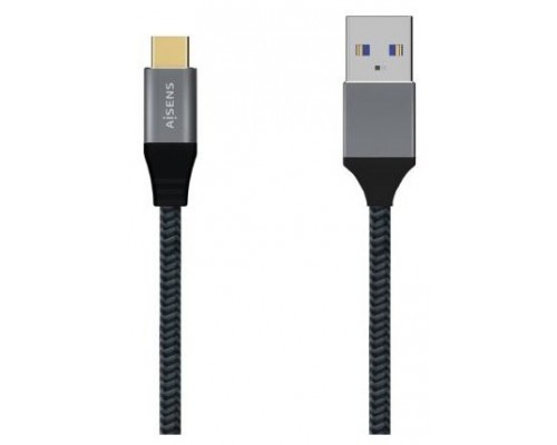 Aisens Cable USB 3.1 Gen2 Alu 3A CM-AM Gris 1.0M
