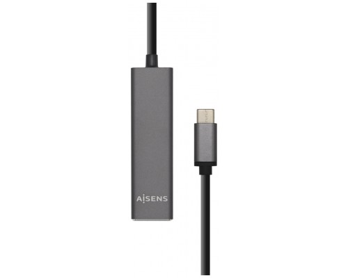 Aisens Hub USB 3.1 USB-C/M-4xTipo A/H gris, 15cm