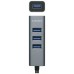 Aisens Hub USB 3.1 Alu C/M-4Xtipo A/H Gris 10Cm