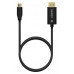 AISENS - CABLE CONVERSOR ALUMINIO USB-C A DISPLAYPORT 8K@60HZ, USB-C/M-DP/M, NEGRO, 0.8M