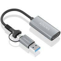 CONVERSOR USB-A+USB-C A HDMI USB-AM+USB-CM-HDMIH ALU-3CN CONVERSOR USB-A+USB-C A HDMI USB-AM+USB-CM-HDMIH ALU