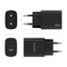 CARGADOR 20W 1xUSB-C PD3.0 1xUSB-A QC3.0 NEGRO AISENS