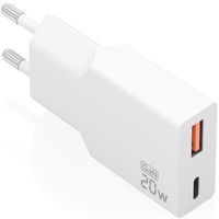 AISENS - CARGADOR ULTRA DELGADO GaN 20W, 1xUSB-C PD3.0 QC4.0, 1xUSB-A QC3.0, BLANCO-1SX AISENS - CARGADOR ULTRA DELGADO GaN 20W, 1xUSB-C PD3.0 QC4.0, 1xUSB-A QC3.0, BLANCO