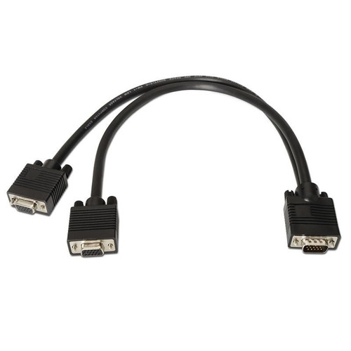 CABLE BIFURCADOR SVGA HDB15M-2XHDB15H NEGRO 45 CM