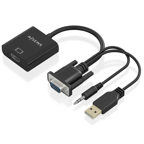 CONVERSOR SVGA+AUDIO A HDMI VGAM+JACKM+USB-AM-HDMI H