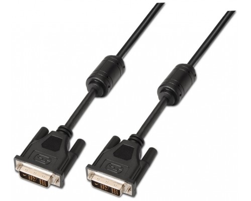 AISENS - CABLE DVI SINGLE LINK 18+1 CON FERRITA, M-M, NEGRO, 5.0M