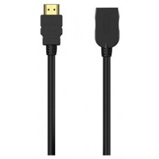 AISENS - CABLE HDMI V2.0 PROLONGADOR PREMIUM ALTA VELOCIDAD / HEC 4K@60HZ 18GBPS, A/M-A/H, NEGRO, 2.0M