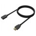 AISENS - CABLE HDMI V2.0 PROLONGADOR PREMIUM ALTA VELOCIDAD / HEC 4K@60HZ 18GBPS, A/M-A/H, NEGRO, 2.0M