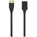 AISENS - CABLE HDMI V2.0 PROLONGADOR PREMIUM ALTA VELOCIDAD / HEC 4K@60HZ 18GBPS, A/M-A/H, NEGRO, 2.0M