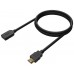 AISENS - CABLE HDMI V2.0 PROLONGADOR PREMIUM ALTA VELOCIDAD / HEC 4K@60HZ 18GBPS, A/M-A/H, NEGRO, 2.0M