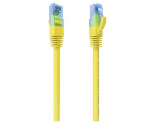 AISENS - CABLE DE RED LATIGUILLO RJ45 CAT.6 UTP AWG26 CCA, AMARILLO, 30CM