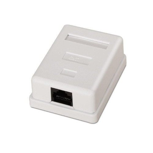 ROSETA DE SUPERFICIE RJ45 CAT.6 UTP 1 TOMA BLANCO
