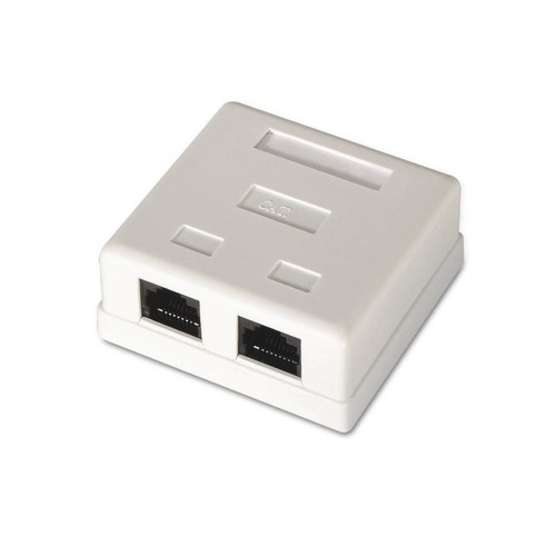ROSETA DE SUPERFICIE RJ45 CAT.6 UTP 2 TOMAS BLANCO-CN1 ROSETA DE SUPERFICIE RJ45 CAT.6 UTP 2 TOMAS BLANCO