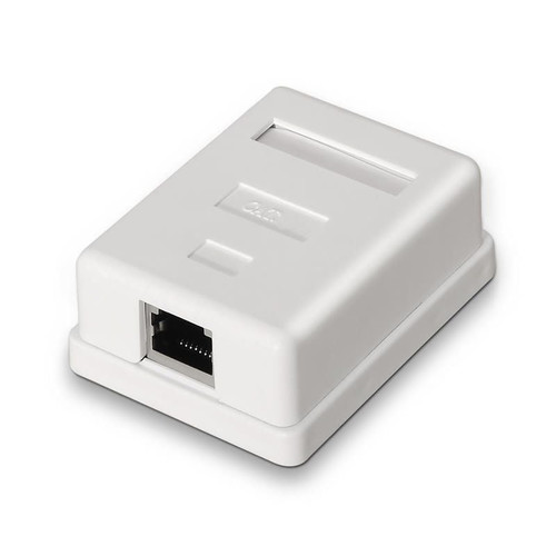 ROSETA DE SUPERFICIE RJ45 CAT.6 FTP 1 TOMA BLANCO-CN0 ROSETA DE SUPERFICIE RJ45 CAT.6 FTP 1 TOMA BLANCO