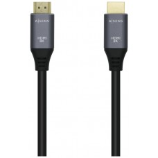 CABLE HDMI AISENS V2.1 ULTRA ALTA VELOCIDAD 8K60HZ M/M 1.5M GRIS NEGRO