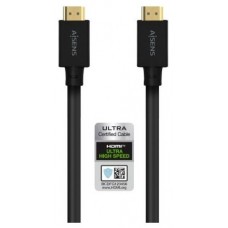 AISENS - CABLE HDMI V2.1 ULTRA ALTA VELOCIDAD / HEC 8K@60HZ 48GBPS, A/M-A/M, NEGRO, 5.0M