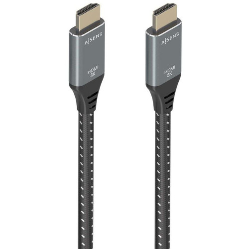 CABLE HDMI V2.1 ALTA VELOCIDAD 8K60HZ AM-AM GRIS-NEGRO-CN6 CABLE HDMI V2.1 ALTA VELOCIDAD 8K60HZ AM-AM GRIS-NEGRO